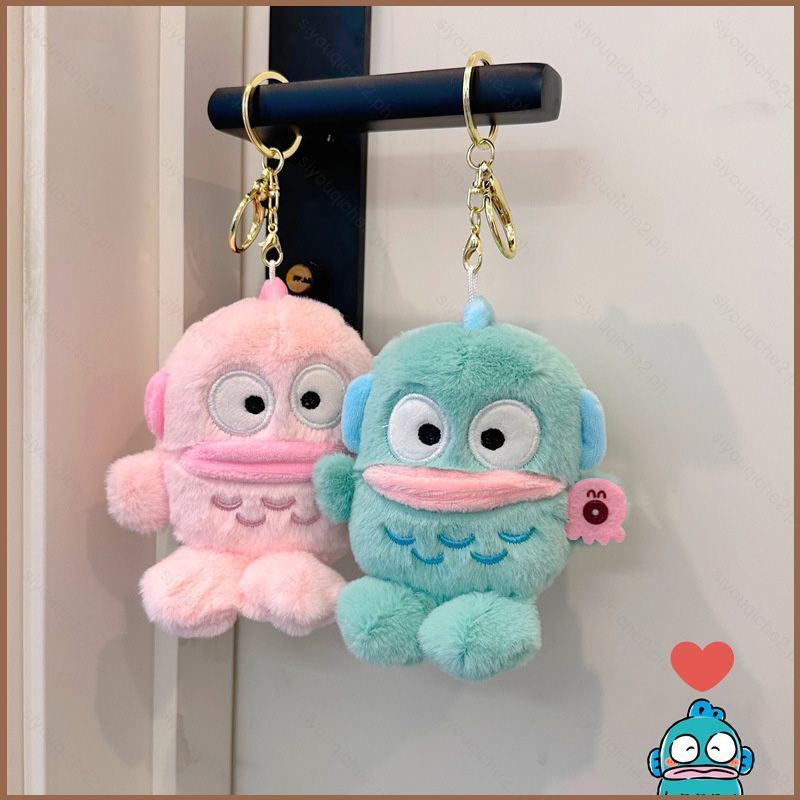SY2 Sanrio Hangyodon ตุ๊กตาตุ๊กตาของขวัญสําหรับสาวกระเป๋าจี้สีเขียวสีชมพูตุ๊กตาของเล่นสําหรับเด็กตุ๊
