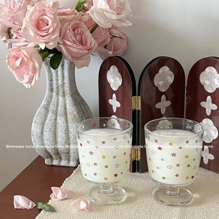 แก้วน้ำ แก้วกาแฟ การส่งออกไปเกาหลี ลายดาว✨ บรรจุภัณฑ์กล่องของขวัญ🎁 สำหรับร้านกาแฟ พร้อมส่ง