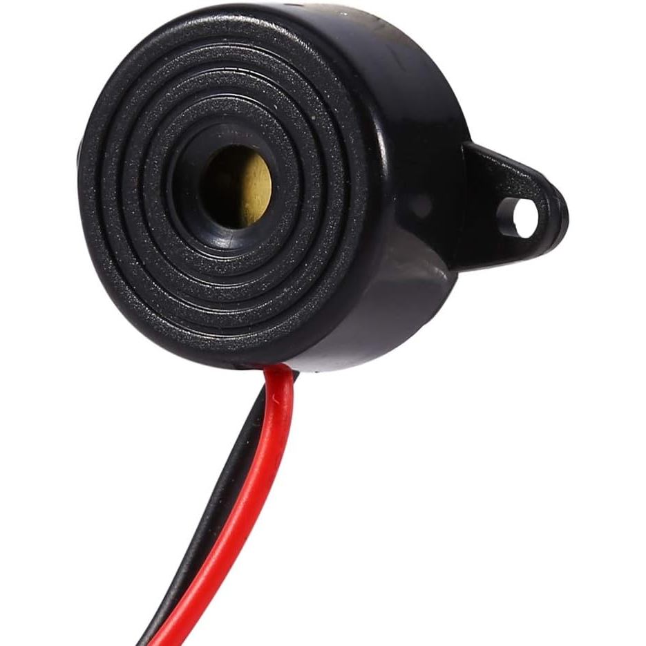 DC 3-24V Buzzer, 12V Piezo Electronic Alarm Buzzer เสียงต่อเนื่อง Beep, ความยาวสาย 100 มม.