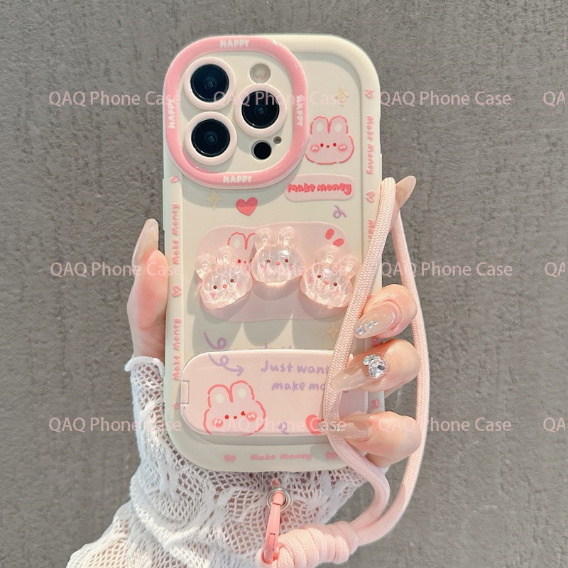 เคสมือถือสำหรับ iPhone 17-11 และ Samsung S25-S22 Ultra Series พร้อมสติ๊กเกอร์น่ารักและสายคล้องมือ XPDPPFK355