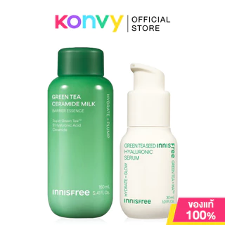 [Set2ราคา596]Innisfree Green Tea Ceramide Milk160ml+Innisfree Green Tea Seed Serum30ml อินนิสฟรีเอสเซนส์น้ำนม+ซี๊ดเซรั่ม