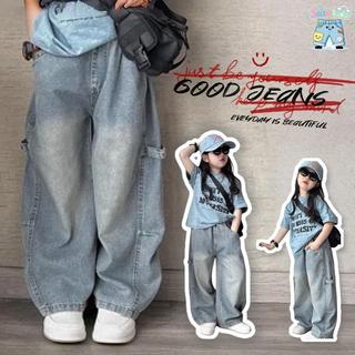 【Jeankids】Boys'  Girls' Jeans Fashionable Soft Durable Daily Wear Pants High Value Retro Style