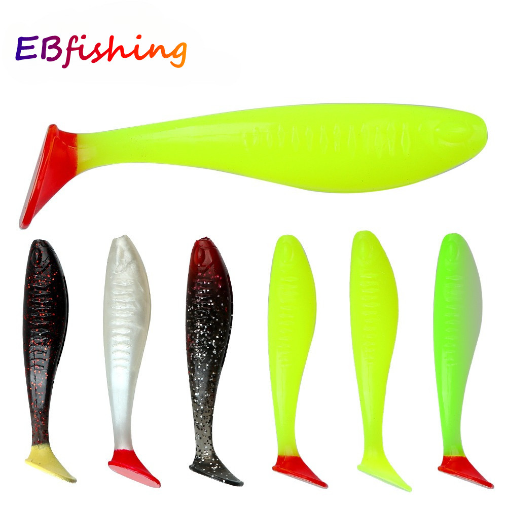 ชุดตกปลากล้อมกลุ่ม Soft Lure T-tail เหยื่่อ่อนขนาดต่างๆ