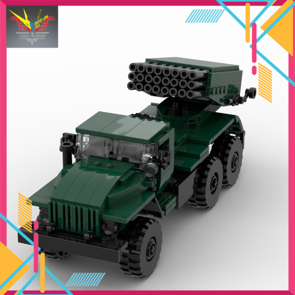 MOC Assembly Toy Military Model Army BM-21 GRAD CAMO