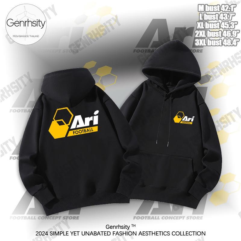 เสื้อฮู้ด Ari Football Jersey ฮู้ดแขนยาว Cotton Fashion ฮู้ด Graphic Ari Hoodie Y2k Tops M-3xl