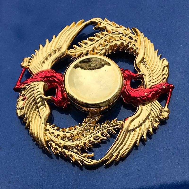 โลหะ Fidget Spinner โลหะเหล็ก Finger Spinner ของเล่นเหมาะสําหรับปลายนิ้วหมุน Pro Phoenix Finger Spin