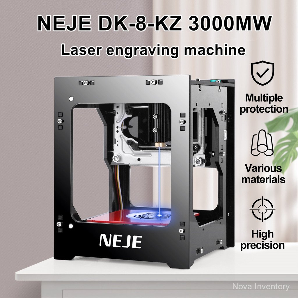 NEJE DK-8-KZ 3000mw1000/1500mw เครื่องแกะสลักเลเซอร์ขนาดเล็กขนาดเล็กแบบพกพาเครื่องทําเครื่องหมาย