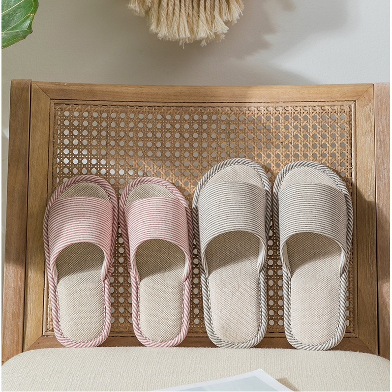 รองเท้าใส่ในบ้าน รองเท้าใส่ทำงานในบ้าน พื้นกันลื่น ลวดลายแถบสไตล์ญี่ปุ่น มีให้เลือก 8 สี - รูปที่ 4