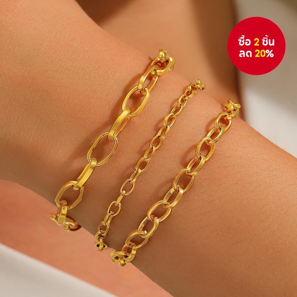 สร้อยข้อมือสแตนเลสคลาสสิกการออกแบบที่เรียบง่ายหลายตัวเลือกโซ่สร้อยข้อมือแฟชั่นสําหรับผู้หญิงเครื่องประดับแฟชั่นของขวัญใหม