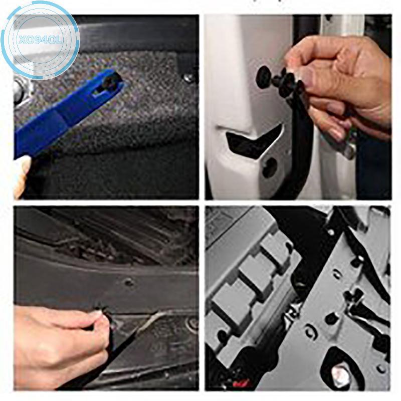 Xo94ol 50/100pcs 8 มม.พลาสติก Rivets Fasteners สกรูรถกันชน Fender สีดํา Rivet รถ Fastener คลิปสําหรั