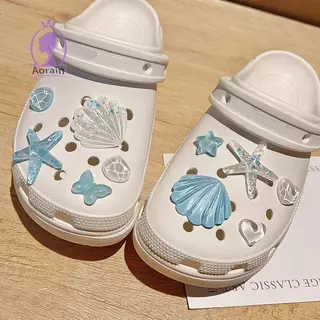 # ANTH # 1 ชุด DIY Clogs รองเท้าแตะสวนรองเท้าตกแต่งน่ารักปลาดาวเรซิ่นรองเท้า Charms อุปกรณ์เสริม Buckles Pins หญิงผู้หญิงของขวัญ.