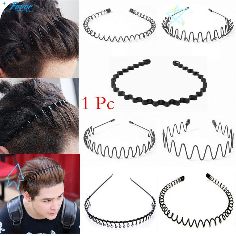 FAVOR กีฬาโลหะ Hairband แฟชั่นเครื่องมือจัดแต่งทรงผม Casual Headwear