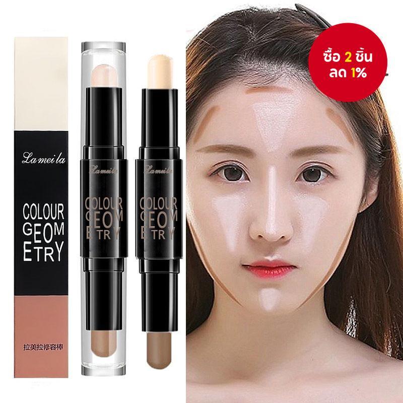 แท่งคอนทัวร์สองหัว: เงาจมูก ไฮไลท์ & คอนซีลเลอร์ ไฮไลท์เงาจมูกสําหรับเมคอัพ 3D V-Face