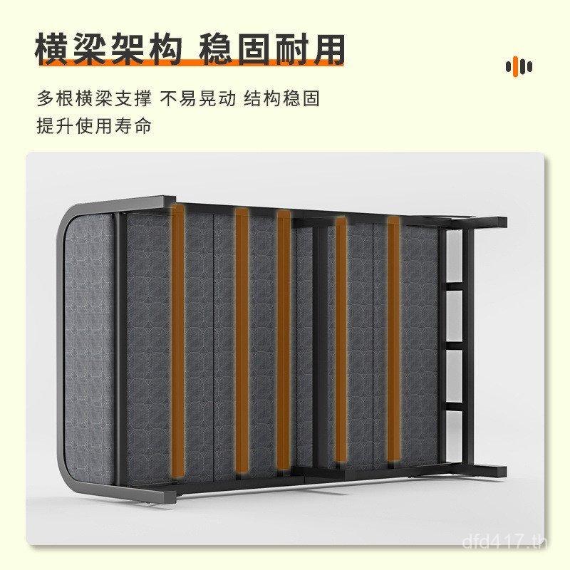 นอนสํานักงานจองหอพักพักกลางวันเช่าบ้านโรงงานเตียงพับเตียงเหล็กครัวเรือนเตียงที่เรียบง่ายเตียงเดี่ยวข