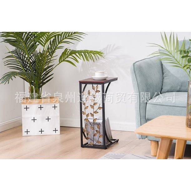 C-Shaped โต๊ะกาแฟมุมโต๊ะ Retro Mini กาแฟมุมโต๊ะเหล็ก Creative XJ9M