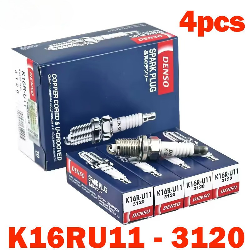【COD】แท้!!! หัวเทียน DENSO K16RU11 Toyota Altis / Vios / Yaris / Collara / Soluna ( 4หัว )