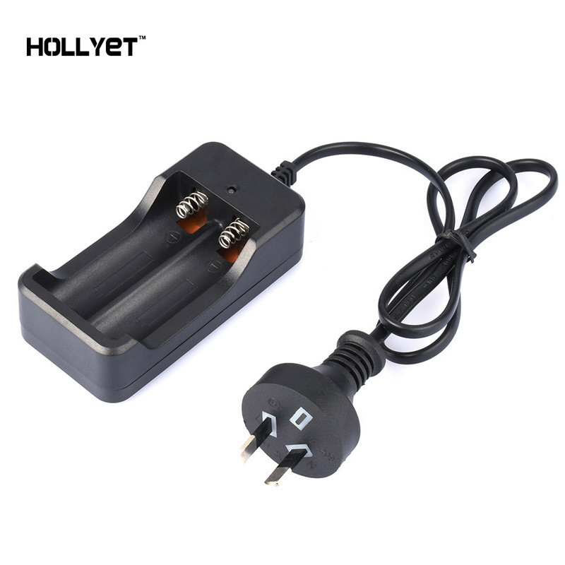 พร้อมสต็อกขายส่ง18650เครื่องชาร์จDual Slot 4.2V Seat Slot Cable Charger 3.7Vแบตเตอรี่ลิเธียมออสเตรเล