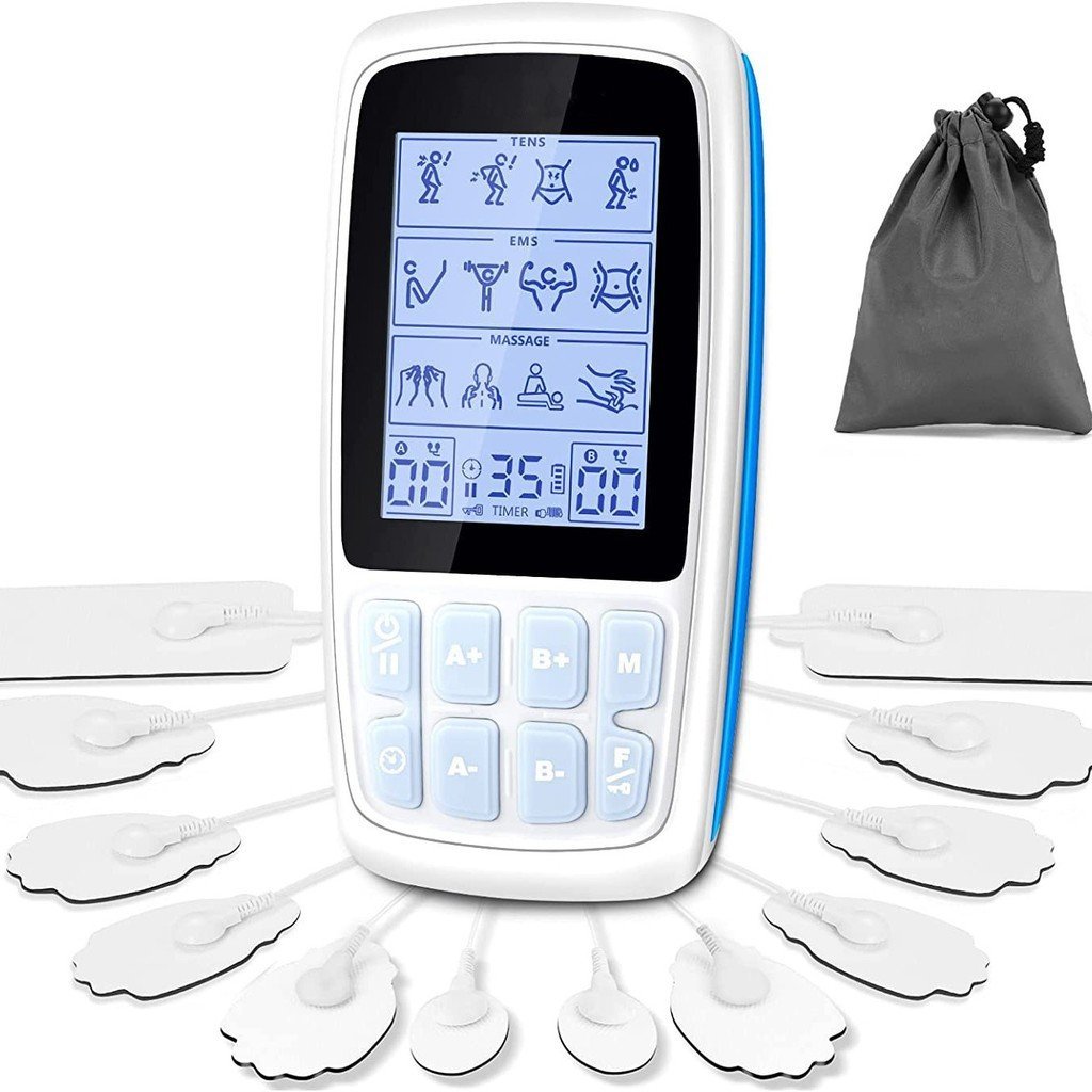 EMS นวด AB Dual Channel อุปกรณ์กายภาพบําบัด Meridian 28 หมายเลขเครื่องนวดรหัสชีพจรกระดูกสันหลังส่วนค