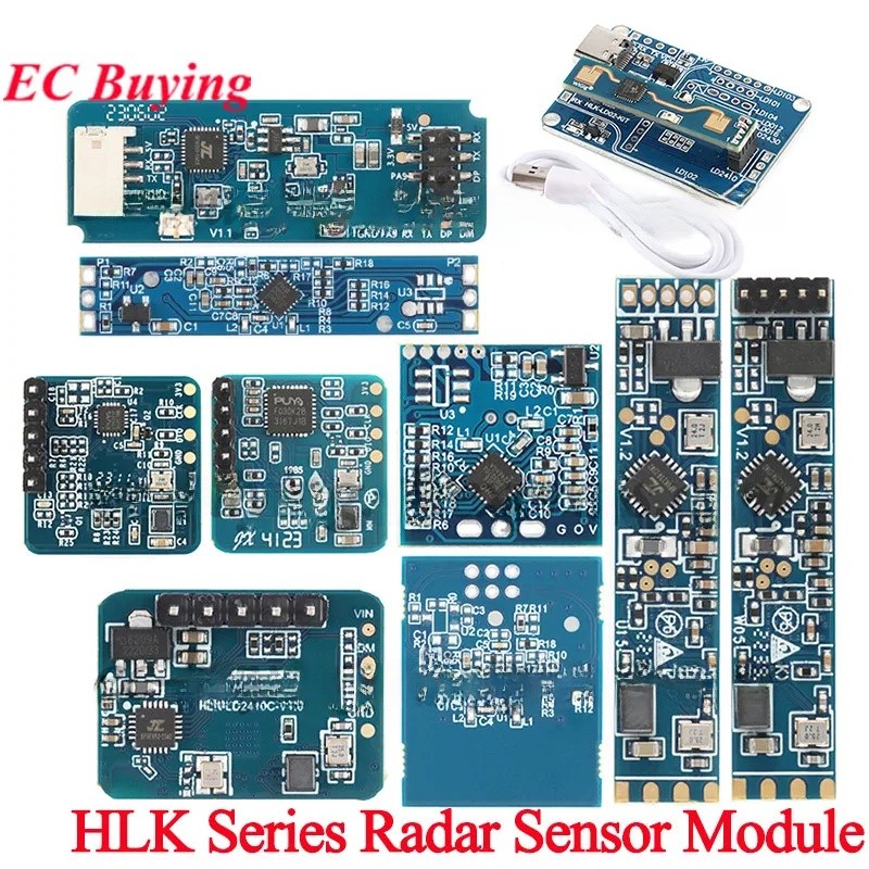 1-5 ชิ้น HLK-LD2410 LD2410B LD2410C LD2450 LD1030 LD1020 LD2411 FMCW MM มิลลิเมตร Wave Motion Human 