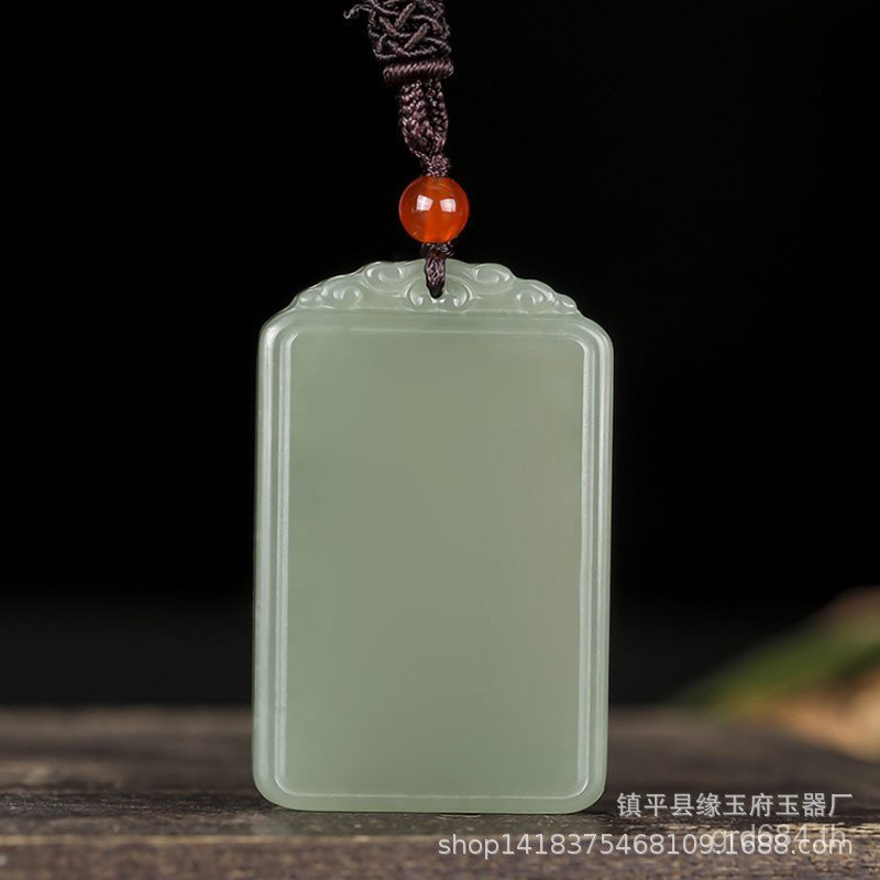 จี้หยกและสร้อยคอนำเข้าจากแบรนด์ Yiyu และ Hetian วัสดุหยกคุณภาพดี สไตล์ทั้งชายและหญิง JVP9