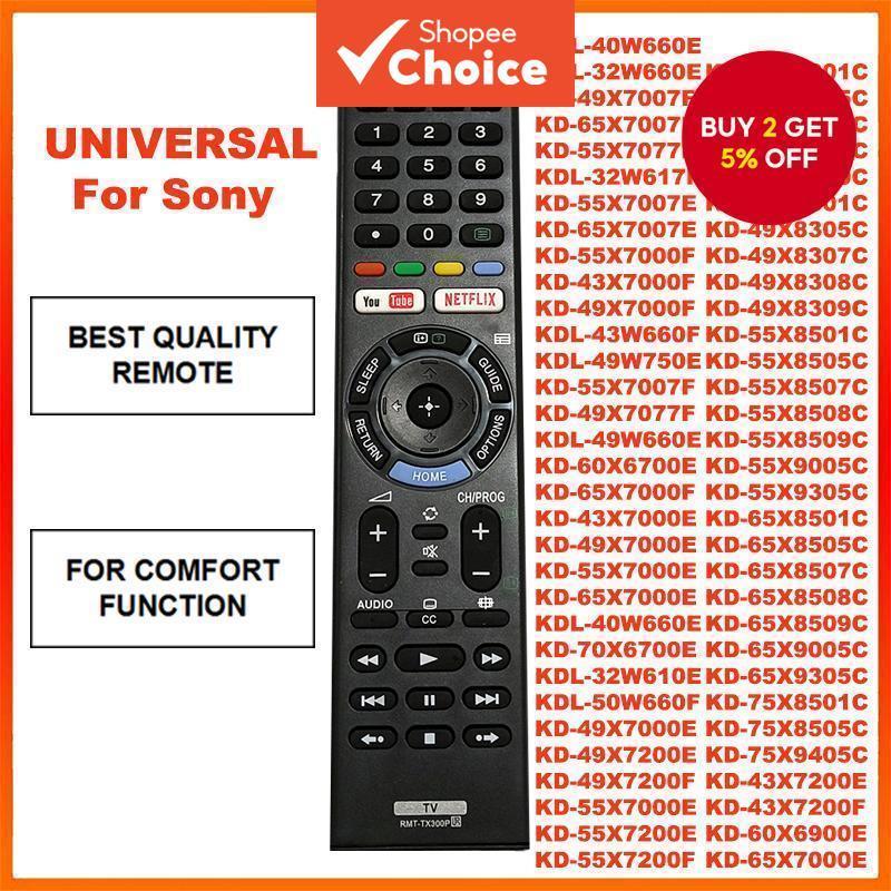 สําหรับ Universal Sony Bravia Android Remote RMT-TX300P RMT-TX300E RMT-TX300U KD-55X7000E RMF-TX200U