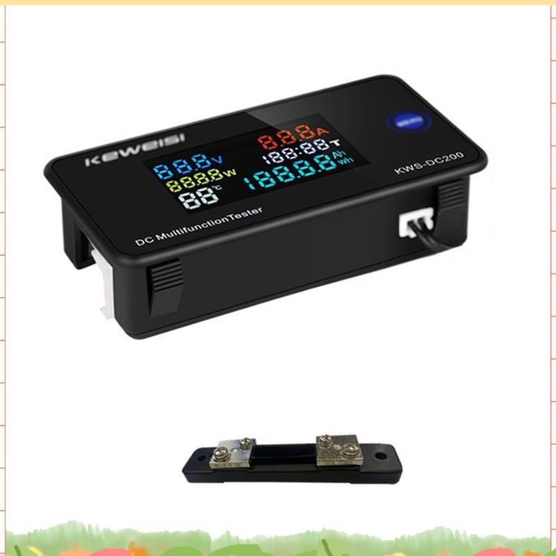 KEWEISI DC 0-200V โวลต์มิเตอร์แอมป์มิเตอร์ KWS Power Energy Meter LED Digital DC Wattmeter มิเตอร์ไฟ