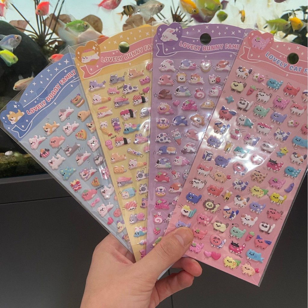 สต็อก สัตว์เล็ก ๆ น้อย ๆ โฟมการ์ตูนน่ารัก แก้วน้ําเคสโทรศัพท์ตกแต่งสติ๊กเกอร์ สัตว์เล็ก ๆ น้อย ๆ สาว ๆ เด็กชายสติ๊กเกอร์