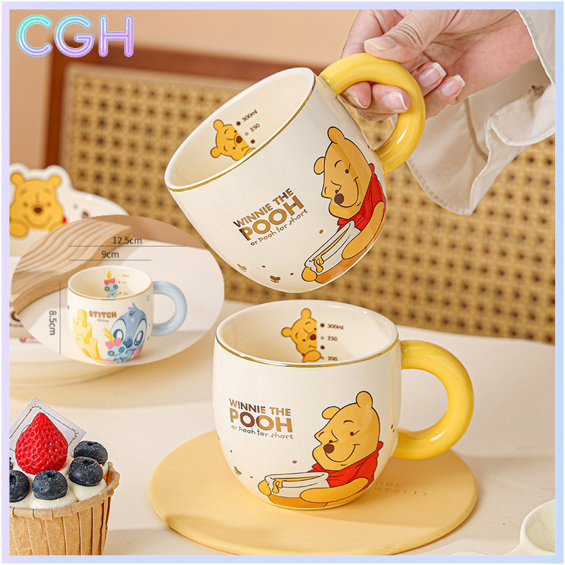 ซีจีเอช น่ารักหมีพูห์แก้วกาแฟเซรามิกเด็กดื่มถ้วยสําหรับน้ําผลไม้นมไอเดียของขวัญของขวัญวันเกิด