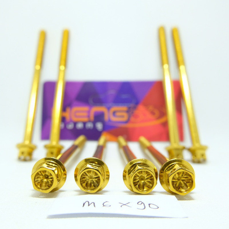 ดอกโปรโบลท์ สีเงิน HENG THAILAND m6x90 6x90 เกลียว 10 ยาว 9 ja