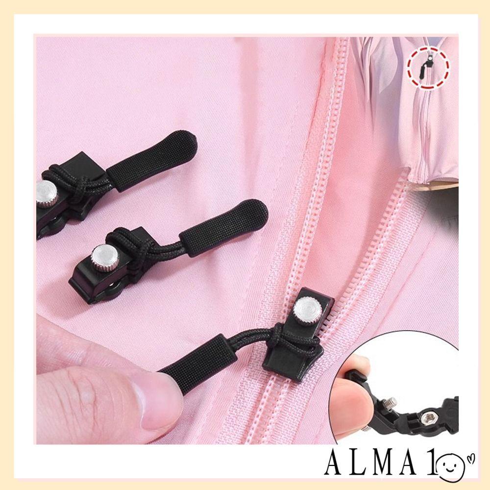 ALMA หัวซิป, 3 ขนาดที่แตกต่างกันเปลี่ยน Bad Buckle ชุดซ่อมซิป, เครื่องมือเย็บผ้า DIY โลหะกระเป๋าเดินทางหัวซิป