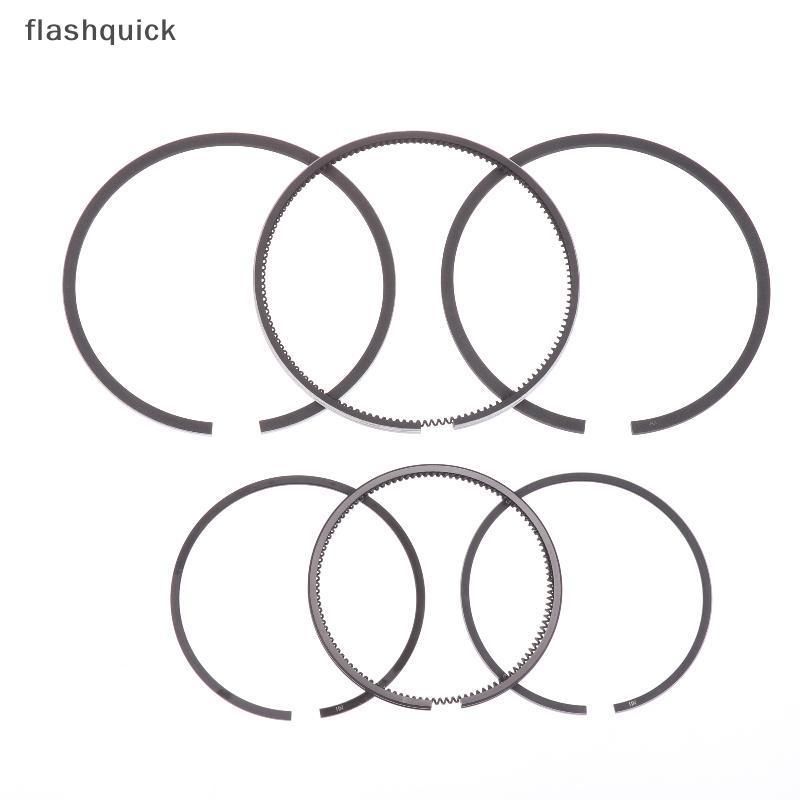 Flashquick 3 ชิ้น/เซ็ตแหวนลูกสูบ Fit กระบอกเดียวเครื่องยนต์ดีเซล 168F 170F 173F 178F 186F 188F 192F 