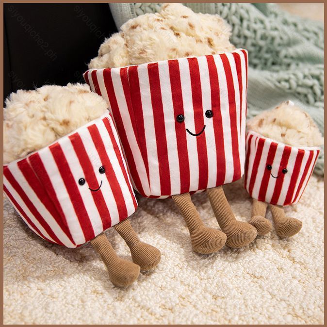 SY2 การ์ตูน popcorn ตุ๊กตาตุ๊กตาของขวัญสําหรับสาวตกแต่งบ้านตุ๊กตาของเล่นหมอนเบาะพวงกุญแจจี้ YS2