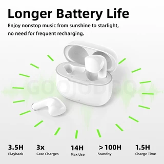 GOOJODOQ J237 หูฟัง Bluetooth 5.3 การเชื่อมต่อที่มั่นคงประสบการณ์เสียงที่ไม่หน่วงการซิงค์เสียง-วิดีโอ
