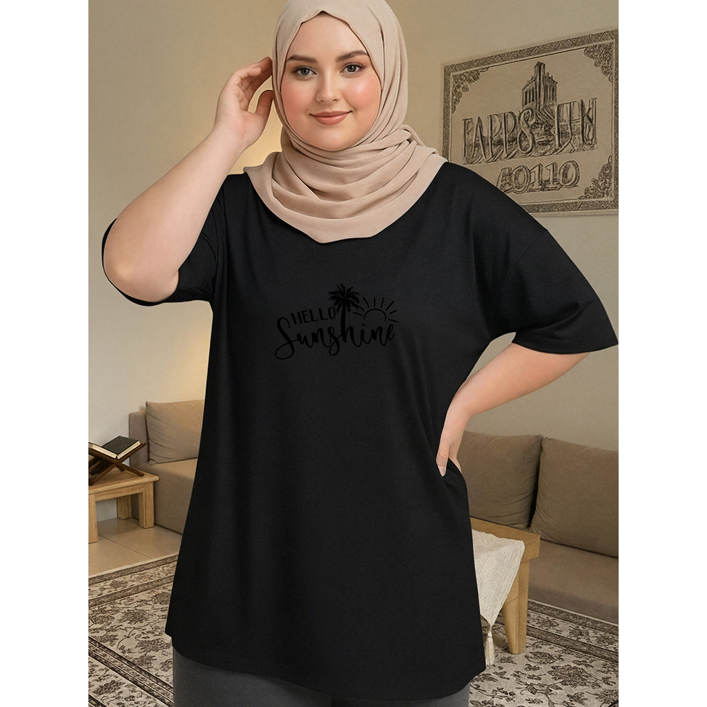 2Y928 [AIYOU] XL-5XL T เสื้อผู้หญิง PLUS ขนาด Tshirt ผู้หญิง Crop Top สไตล์เกาหลี PLUS ขนาดเสื้อผ้า 