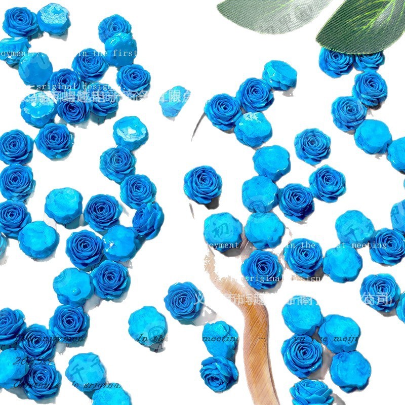 สไตล์ใหม่ Tie-Dye Love Rose อุปกรณ์ทําเล็บสามมิติกาวนุ่มหวานทําด้วยมือ diy อุปกรณ์ตกแต่งเล็บ [50 ชิ้น] - รูปที่ 3