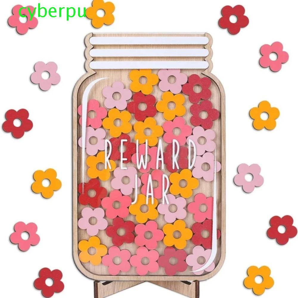 CYBERPULSE Positive Beahavior Rewards Jar, Incentive Cartoon Kids Star Reward Jars, Routine Training