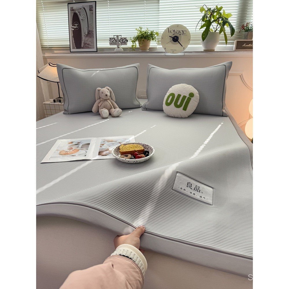 Class A Maother Baby Grade Simple Grey Summer Cool Jacquard Ice Silk Mat 2025 สไตล์ใหม่ฤดูร้อนเครื่อ