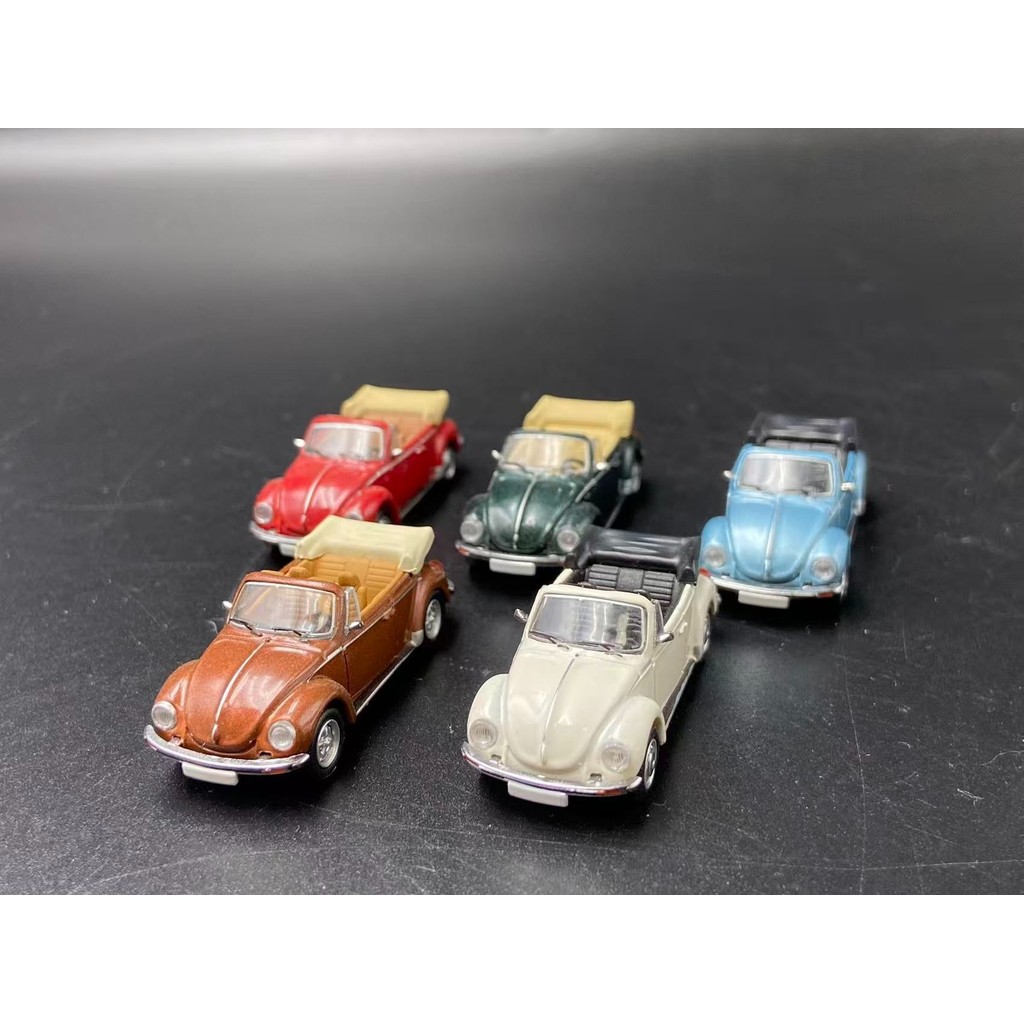 [คลังสินค้าพร้อม] PCX 1: 87 Volkswagen Beetle VW 1303 Convertible HO Scale Car Model Bulk Bag Defaul