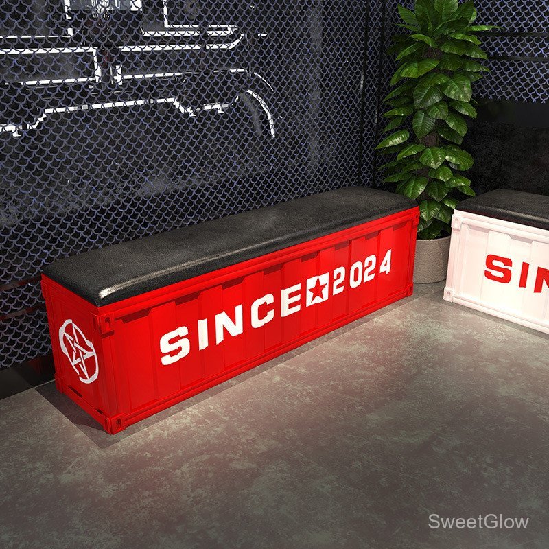 สไตล์อุตสาหกรรม Bench Influencer Shop Cafe Catering Gym Storage รองเท้าเปลี่ยนสตูลบาร์ Waiting Bench