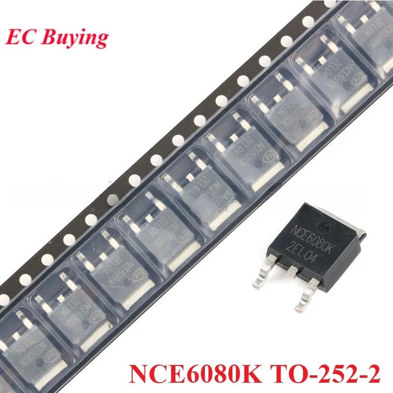 50 ชิ้น/5 ชิ้น NCE6080K TO-252-2 NCE6080 NCE 6080K 6080 TO-252 60 V/80A N-channel MOS Field Effect T