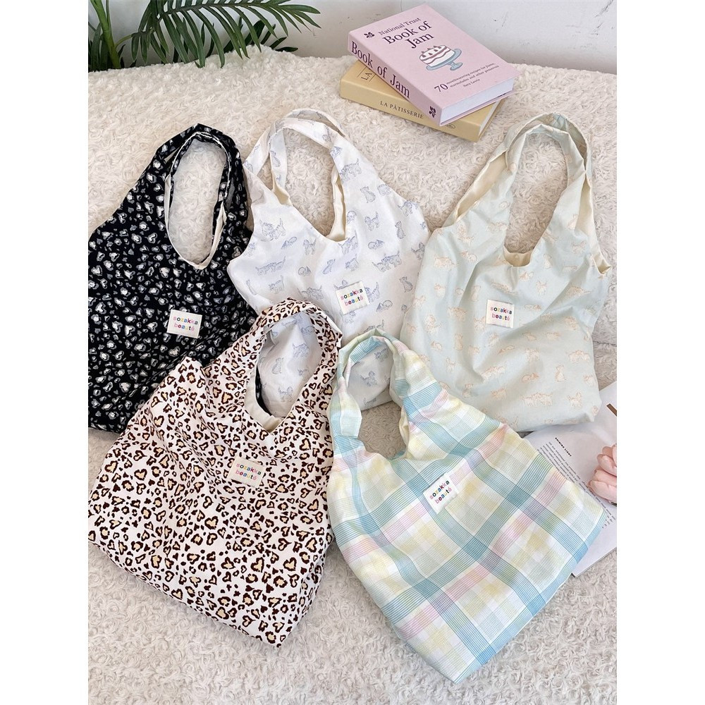 Lazy Sweet Plaid Casual Commuting Tote Bag