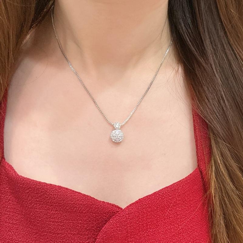 สร้อยคอไทเทเนียมผู้หญิง 2 สร้อยคอทรงกลมเรียบง่าย K24-27BD