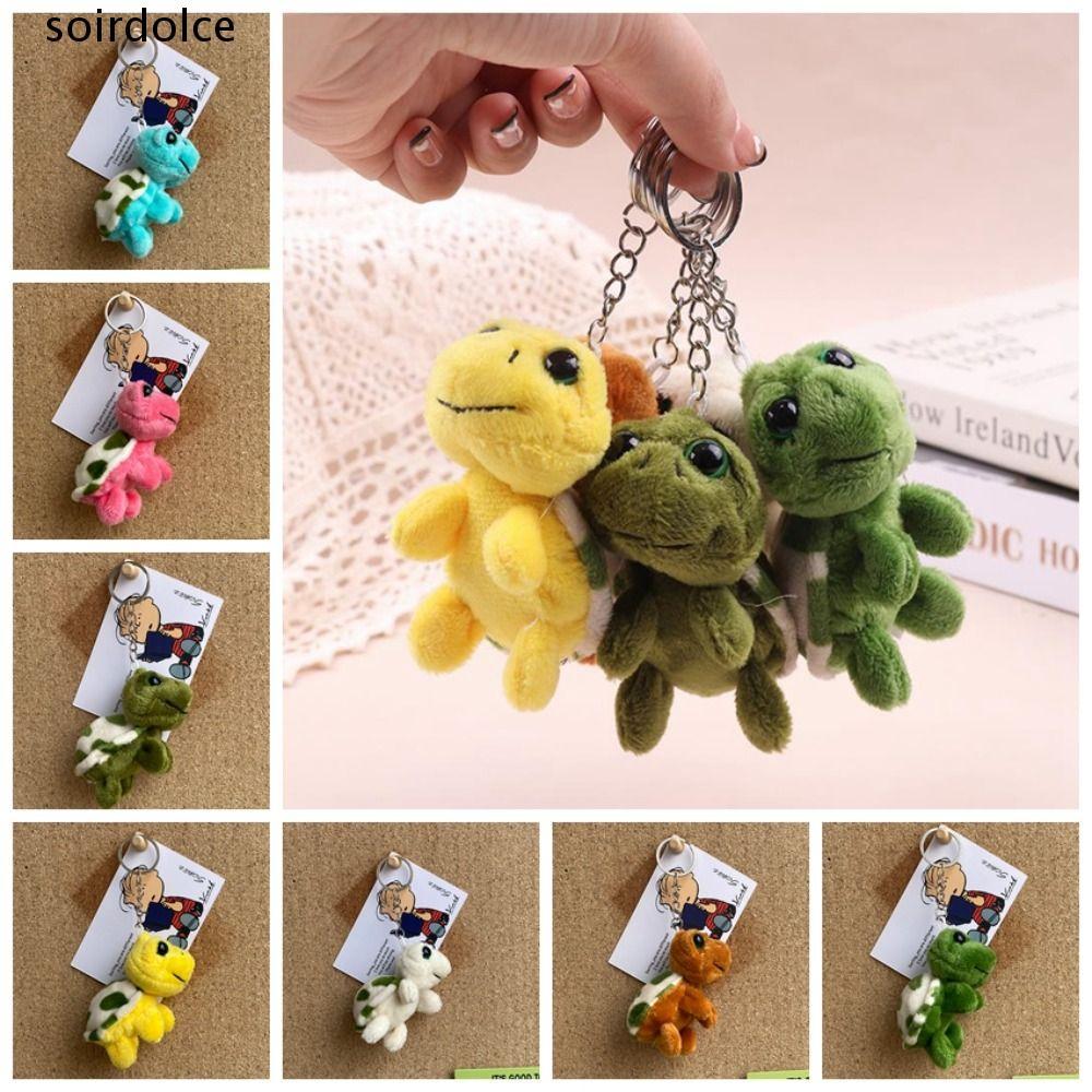 SOIRDOLCE Turtle Plush Pendant, Plush Turtle PP Cotton Turtle Plush Keychain, Stuffed Dolls Mini Ani