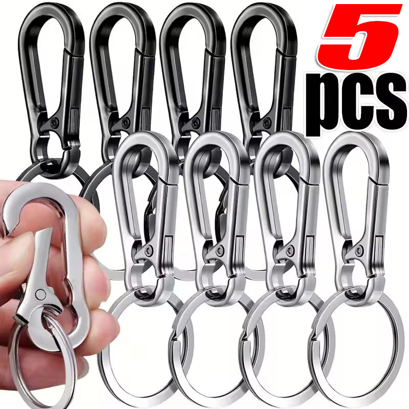 1/3/5 ชิ้น Gourd Buckle พวงกุญแจโลหะผสมสังกะสี Carabiner / พวงกุญแจแขวนเอวป้องกันการสูญหาย