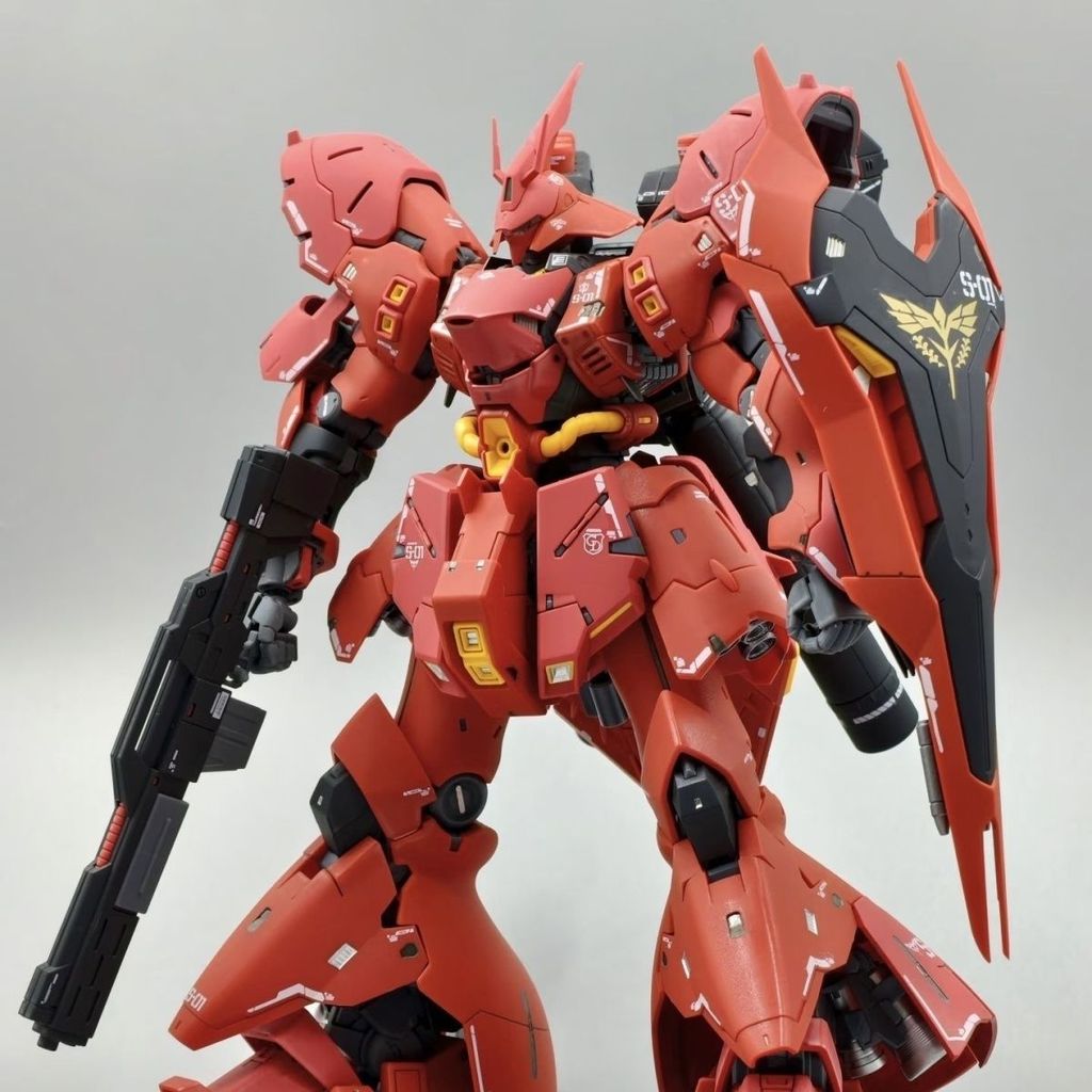Sh ทั้งร้านค้าจัดส่งฟรี RG1/144 Sazabi ในประเทศประกอบเคลื่อนย้ายได้ของเล่น Mecha Warrior 11.28