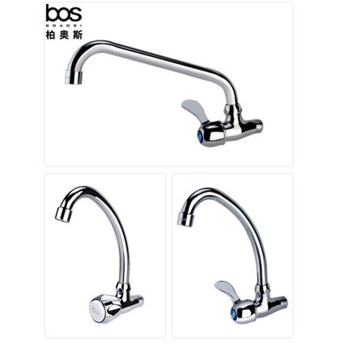 อ่างล้างจาน 5V Boos In-Wall ประเภทอ่างผักทองแดงทั้งหมด 4 จุดก๊อกน้ําเย็นเดี่ยว BOS1 In-Wall ประเภทก๊