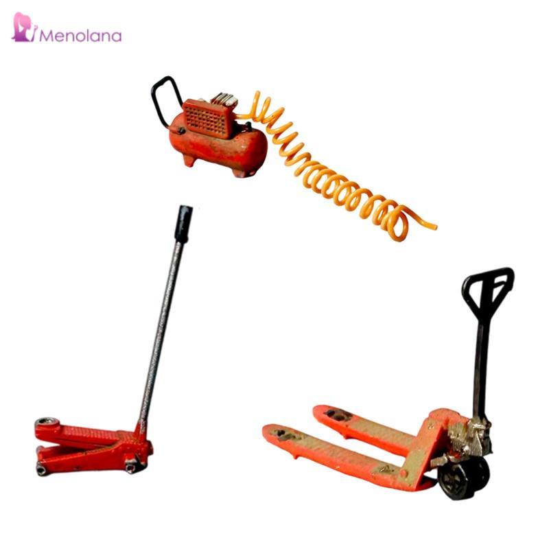 [Menolana] Miniature Garage 1/64 Diorama Car Workshop อุปกรณ์เสริมเครื่องมือบํารุงรักษาเรซิ่นรุ่นเฟอ