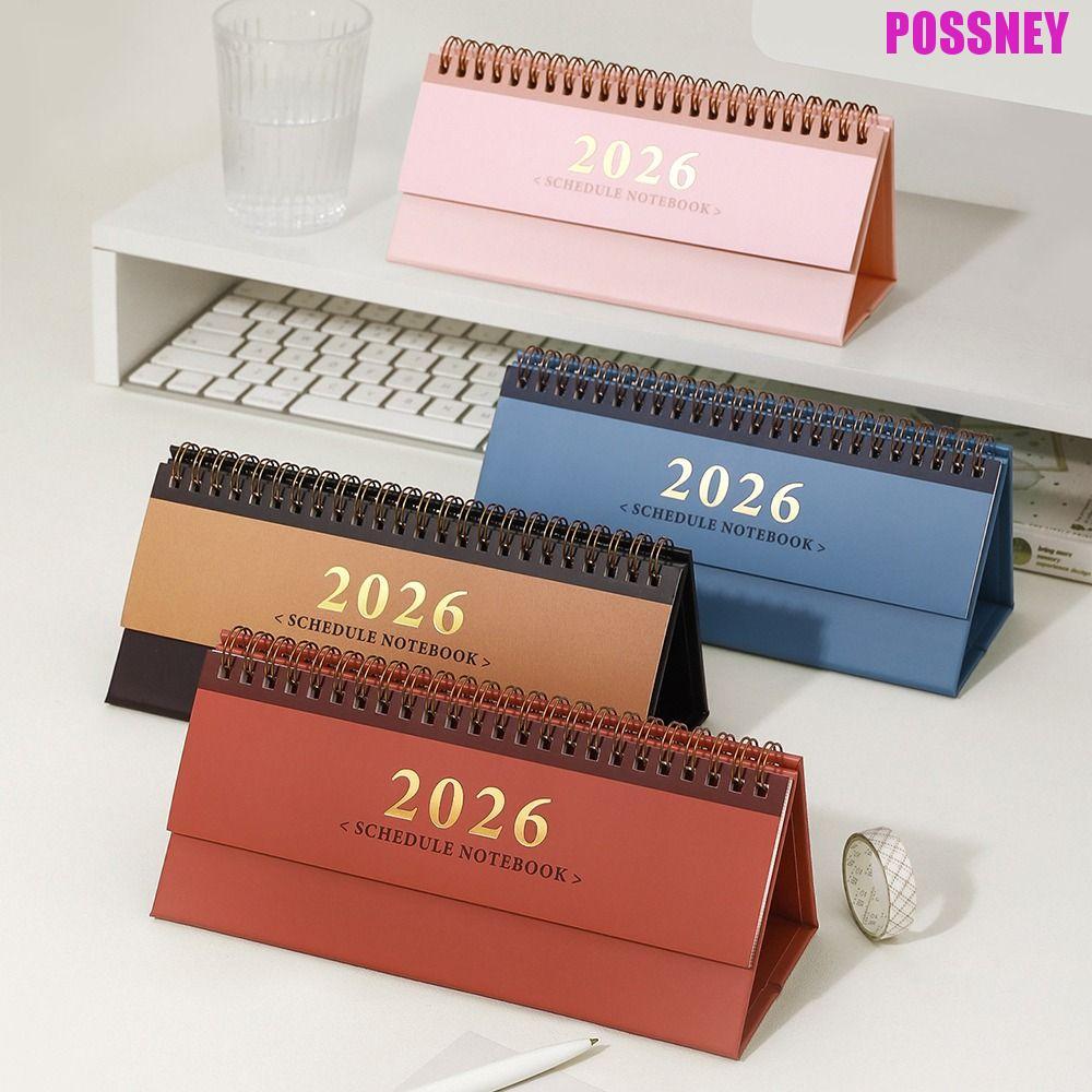 POSSNEY 2026 Desktop Calendar, 2026 Desktop Calendar Minimalist Design 2026 Standing Flip Calendar M