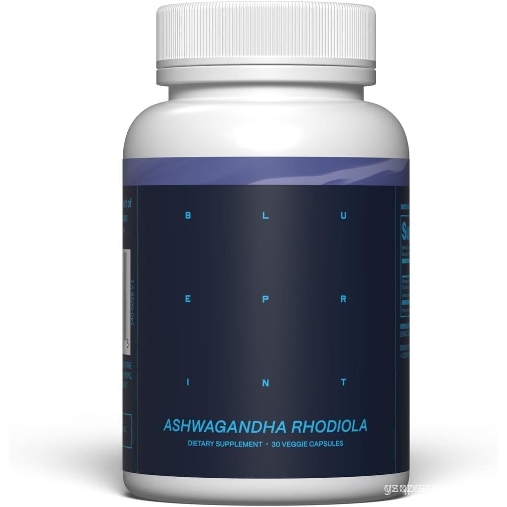 Blueprint Bryan Johnson Ashwagandha & Rhodiola อาหารเสริม – 120mg Ashwagandha + Rhodiola Root – Dail