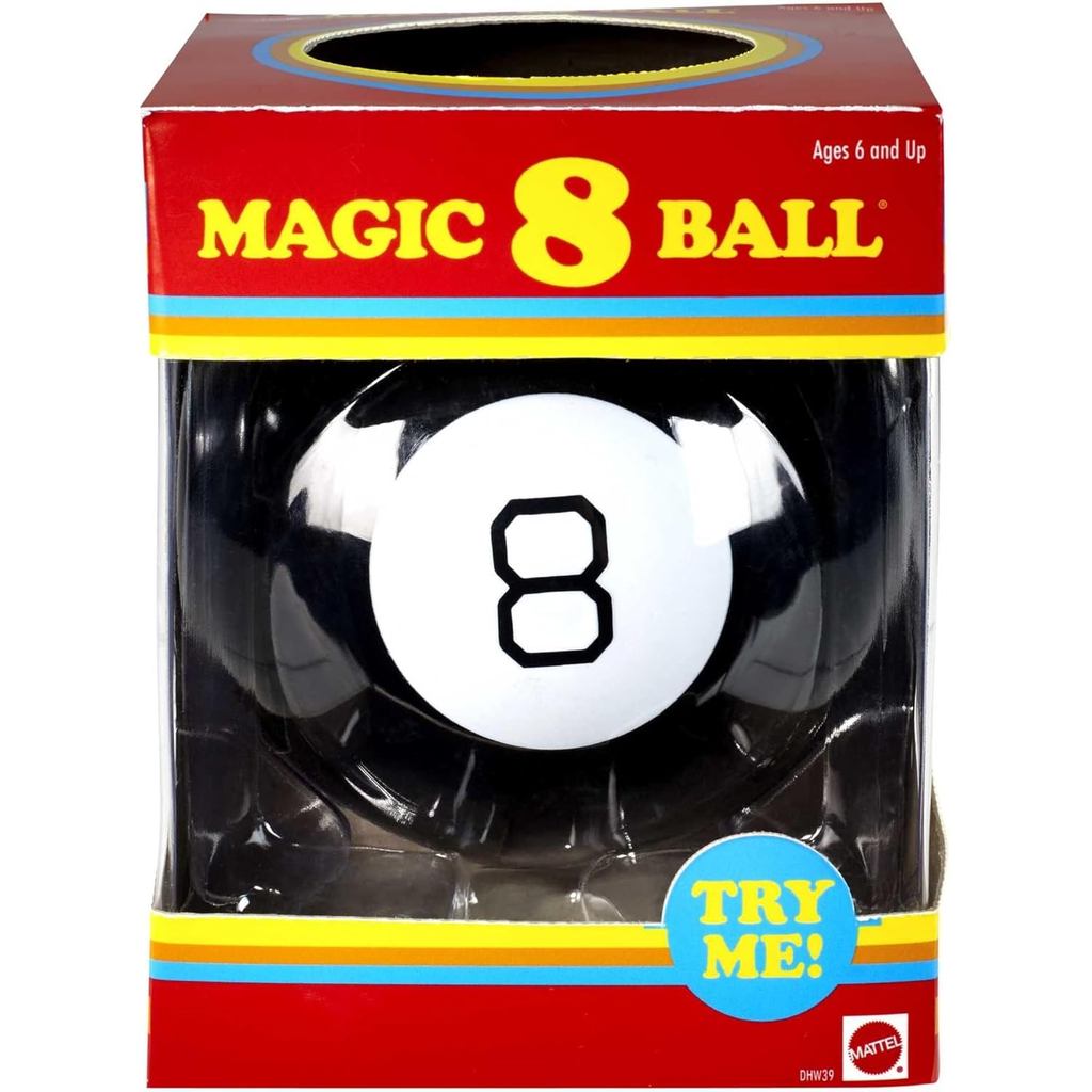 Mattel Games Magic 8 Ball Novelty Fortune-Telling Toy, Retro Look for Kids, Grown-Ups, Families, Families & Travel